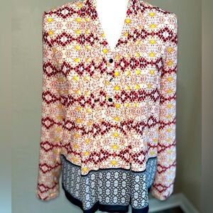 Anthropologie HD in Paris ‘Kaveri’ Pink Printed Blouse